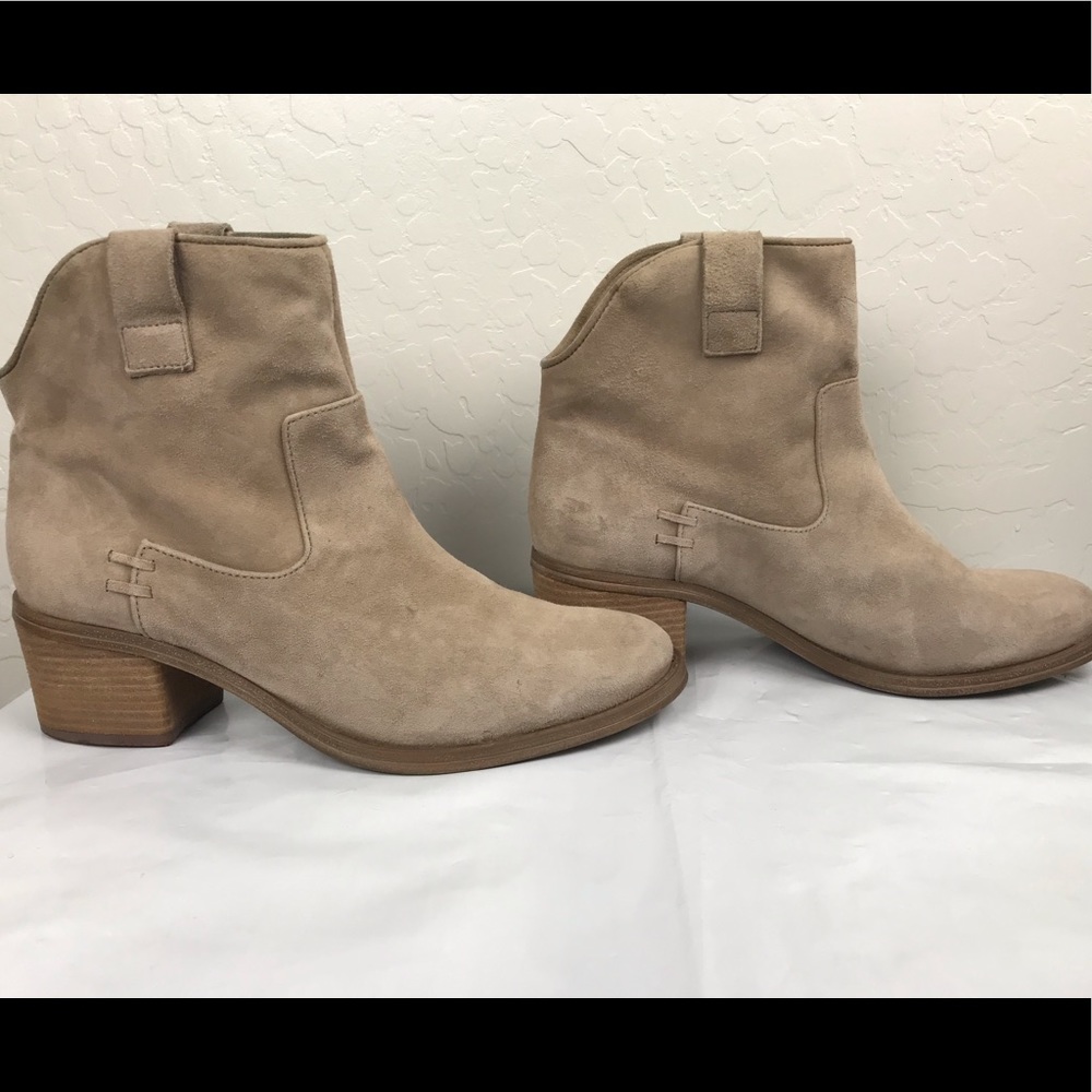 Tan Vince Camuto Leather Ankle Boots